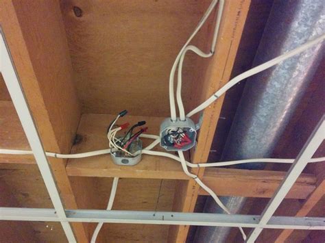 junction box behind drop ceiling|installing junction box in ceiling.